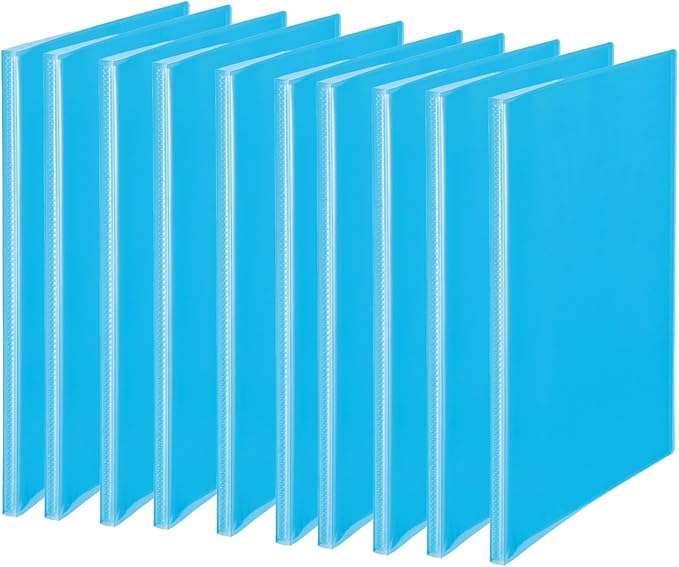 Plus File, Simple Clear File, A4, Vertical, 20 Pockets, 10 Books, Blue, FC-220SC 98-161 x 10