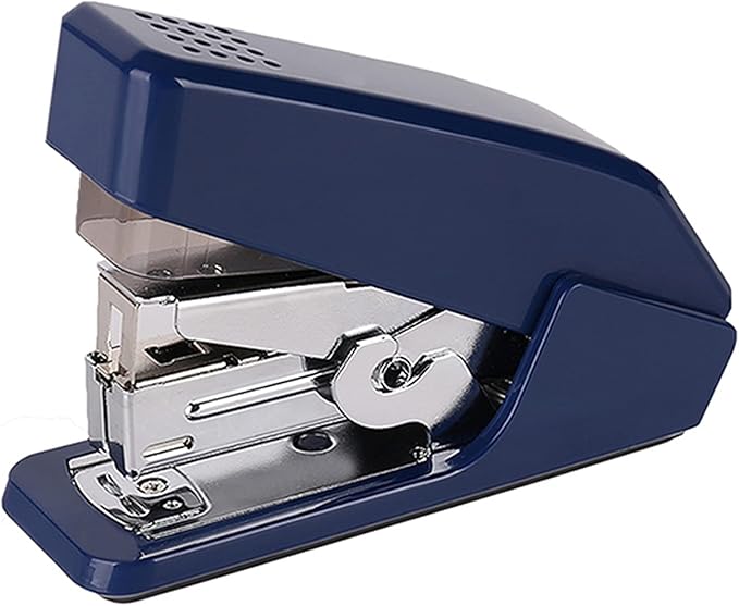 Liudan Stapler Stapler Handheld Stapler Rotating Stapler Classroom or Desktop Accessories Can Hold 20 Paper Pages 3 Colours Office Stapler (Color : Blue, Size : C)