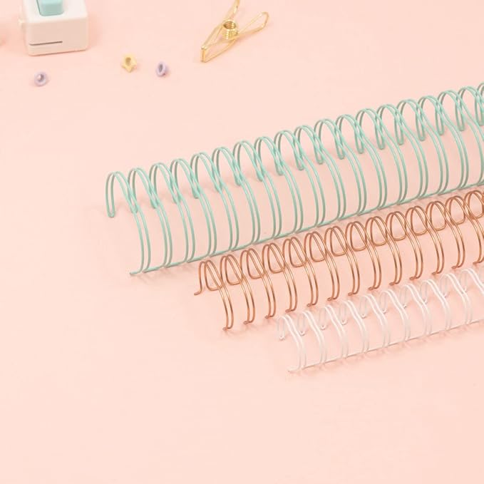 Craftelier - Set of 2 Double Ring Spiral Binders for Albums, Notebooks, Diaries or Calendars | Ideal for Scrapbooking and Other Crafting Projects | Ø 3.17 cm (1.25") - Bronze Colour