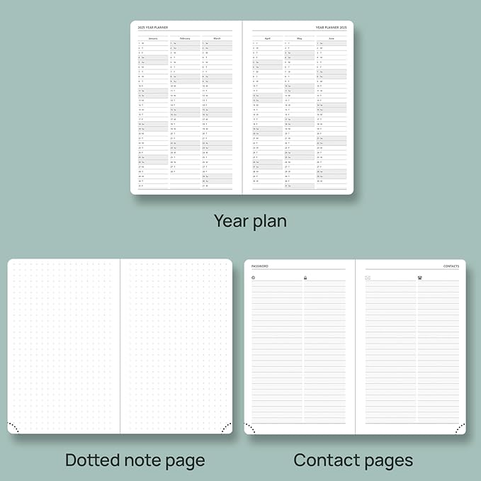 POPRUN Planner 2024-2025 Pocket Size (4'' x 6.25'') Mini Academic Calendar for Purse (July 2024 - June 2025) Weekly & Monthly Organizer for time Management, Leather Cover, Inner Pocket - Pink
