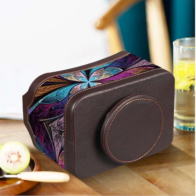 360° Rotating Remote Control Holder, PU Leather TV Remote Caddy Organizer Basket Storage Box with 5 Compartments for Pen, Pencil, Art Supplies, Makeup Brush, Office Desk Table Accessories