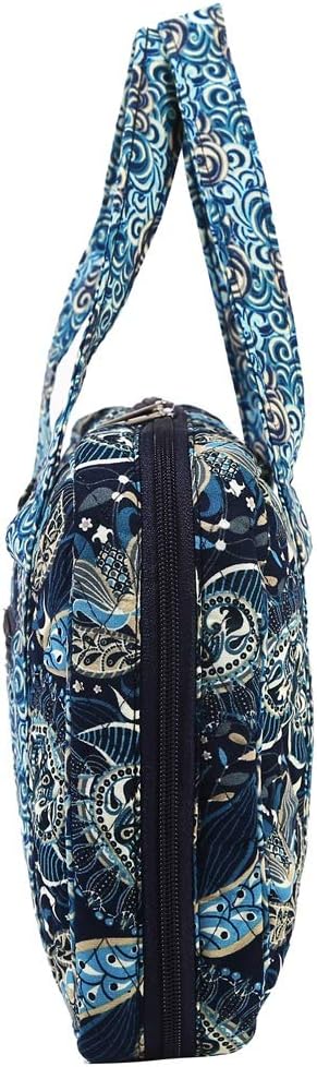 DIWI Quilted Bible Cover Extra Large Sizes 11.25 X 8.25 X 2.75 Inches Bible Tote Good Book Case (XL, C2 Royal Blue)