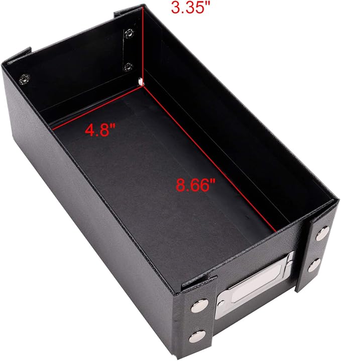 Snap-N-Store Index Card Holder Storage Box - Collapsible Organizer Box fits 1100 Flash Cards - Business, Recipe, or Note Card - 3 x 5, 2 Pack, Black