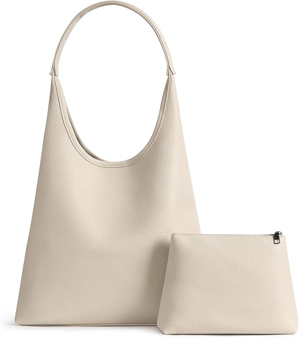 Hobo Bag for Women, Large Slouchy Shoulder Bag, Soft Vegan Leather Everyday Tote Purse, Stylish Handbag Fits 13.6'' Laptop