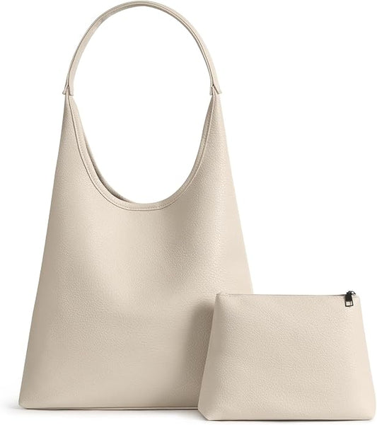 Hobo Bag for Women, Large Slouchy Shoulder Bag, Soft Vegan Leather Everyday Tote Purse, Stylish Handbag Fits 13.6'' Laptop