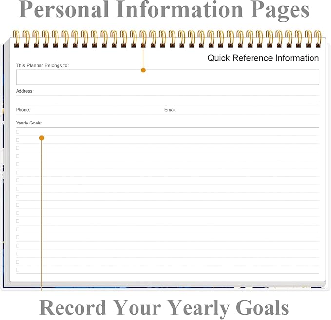 Weekly Productivity Planner - 8.5" x 11" Dashboard Desk Notepad Has 6 Focus Areas to List Tasks for Goals, Projects, Clients, Academic or Meal-Organize Your Daily Work Efficiently, 54 Weeks, Blue Leaf
