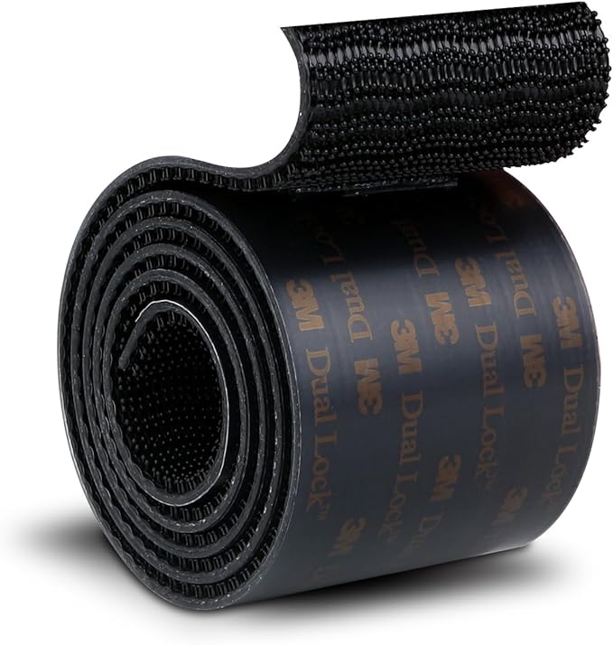 Dual Lock SJ3550 Reclosable Fastener 2''×3Ft, Made of 3M Black Heavy Duty Mounting Tape Strong Adhesive with Interlocking Mushroom-Shaped Heads for Indoor and Outdoor Use