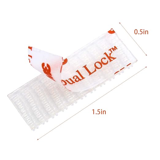 HSTECH EZ Pass/IPass/IZoom Toll Tag Mounting Kit - 8 Pcs (4 Sets) Reclosable Fastener Dual Lock Tape Strips