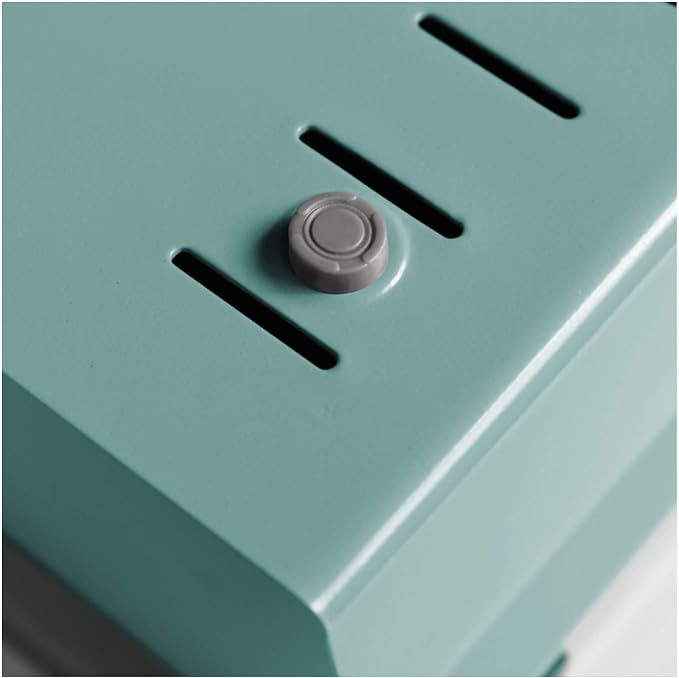 Acrimet 4 x 6 Card File Holder Organizer Box Metal Base Heavy Duty (AZ Index Cards and Divider Included) (Green Color with Clear Crystal Plastic Lid Cover)