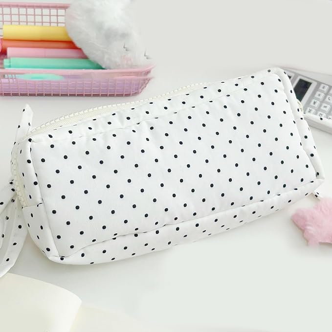 Big Bowknot Pencil Case High Capacity Pen Pouches Pencils Organiser Travel Makeup Bag for Student Women School Office