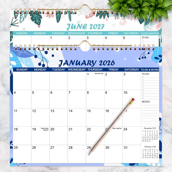 2026-2027 Calendar - Wall Calendar from Apr 2026 to Jun 2027, 15 Monthly Planner with Seasonal Designs for Planning and Organizing for Home or Office, 11.5 x 14.5 In Calendar 2026-2027