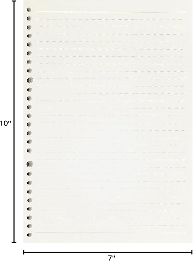 Zelten 2 Pack B5 120 Sheets/240 Pages Lined Loose Leaf Punched Paper Refills Paper for 26 Hole Binder Personal Organizer Diary Notebook Refillable Planner
