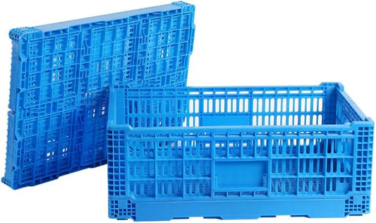 Collapsible Storage Bin/Containe，43 Liter Transfer box,crate Transit storage of various items (23.6" L x 15.7" W x 7.1" H-two)