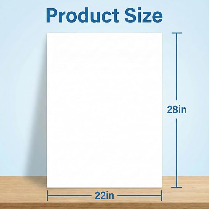Rosmonde Large Size 22"x28" Poster Boards, White 50 Sheets Bulk Pack, Extra Thick Heavyduty Science Fair Presentation Boards, Bulk Poster Boards for Art Display, DIY, School Projects, Crafts & Drawing
