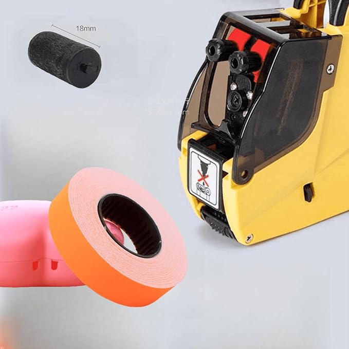 18mm Refill Ink Roll for MX6600 Price Tag Gun, 10pcs Cartridge, 2 Line Price Label Gun Ink Rolls, Price Tag Tool Accessory Set (10pcs Ink Rollers)