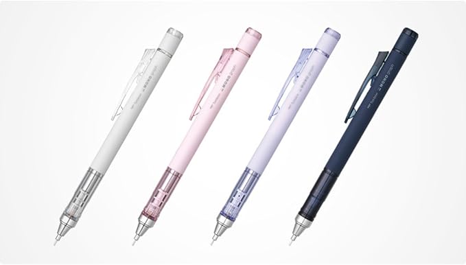 Tombow Mechanical Pencil 0.5mm, Navy & Gray with Eraser Refills | Japanese Stationery | Mechanical Pencil Pack | School Supplies | College Essentials | Office Supplies | Japan Import