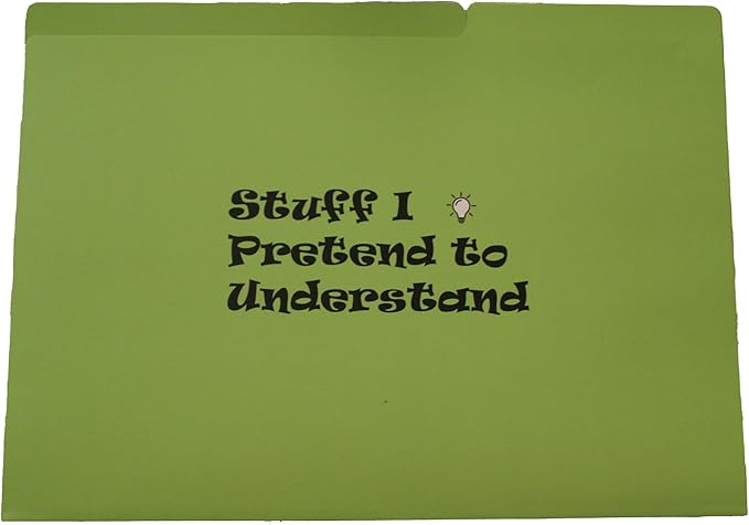 Funny File Folders - Multicolor, Modern Style, Letter Size, Top Tab Position