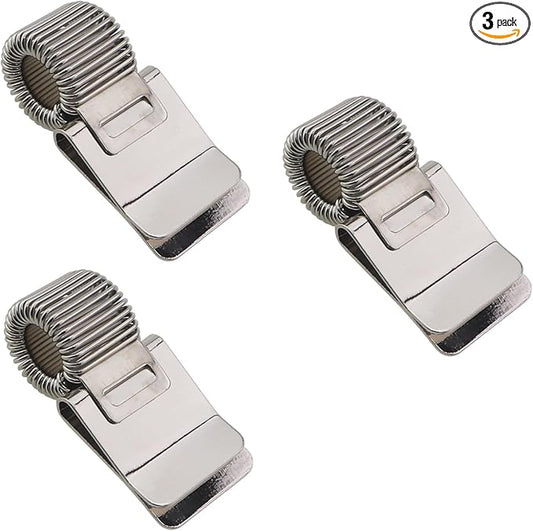 3PCS 32x15x11mm Silver Portable Metal Pen Clip Notebook Spring Clamp Office Product Workspace Organizers Desk Accessories