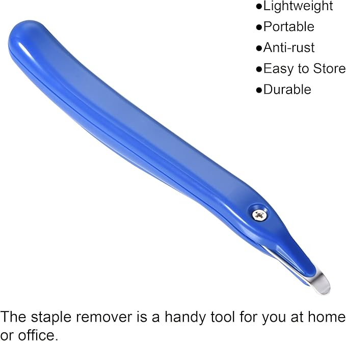 MECCANIXITY Staple Remover Tools, Magnetic Staplers Puller for Office Home Desktop Accessory, Black Blue Red Pack of 3