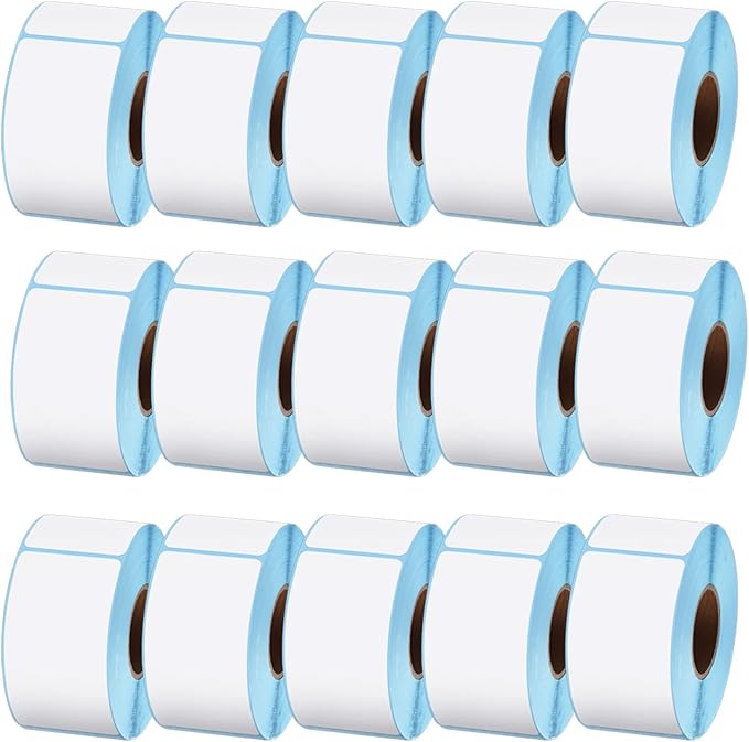 15 Roll Self Adhesive Label Sticker Address Labels, Width 40Mm Direct Thermal Label Stickers for Labelling Envelopes,40×80mm×350