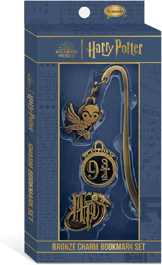 Re-marks Harry Potter Metal Bookmark (3 Charms) for All Ages