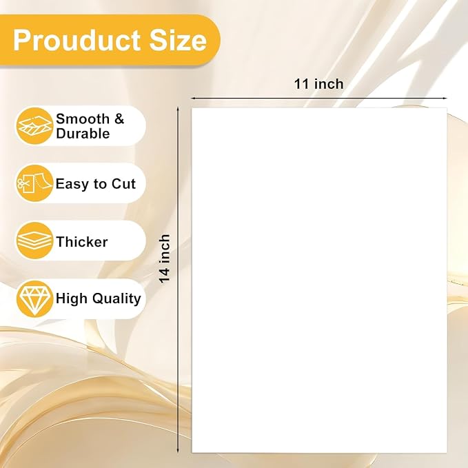 25 Pack White Poster Boards, 11"x14" White Poster Paper Heavyweight Poster Board Bulk Blank Poster Board for Art Display Board,Classroom Use,School Craft Project,Presentation Drawing