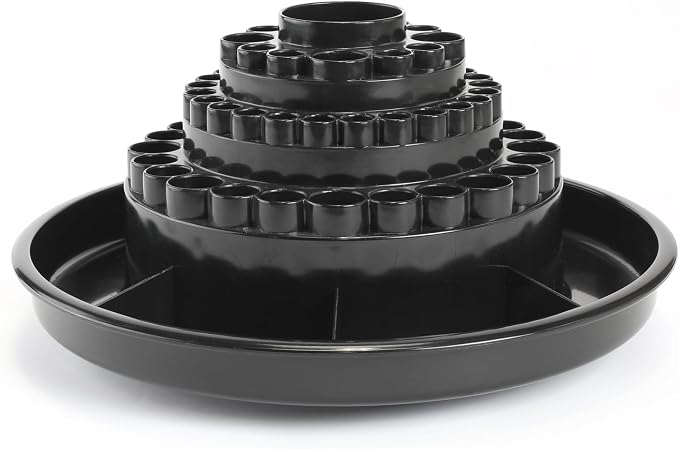 ALVIN, Spin-O-Tray, 9893-2, Rotating Desktop Receptacle, Art, Drafting, and Design Storage Tool, Great for Students, Hobbyists, and Professionals Alike - Black