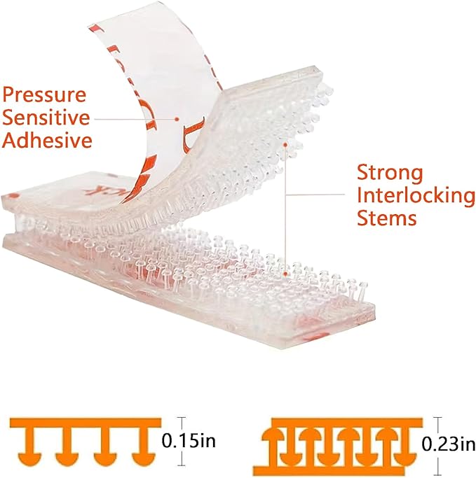 4 Pcs (2 Sets) EZ Pass Mounting Strips for EZ Pass/IPass/IZoom/Sunpass Cars/EZPass Windshield Toll Transponder Holders Reclosable Fastener Peel Dual Lock Strips with Adhesive