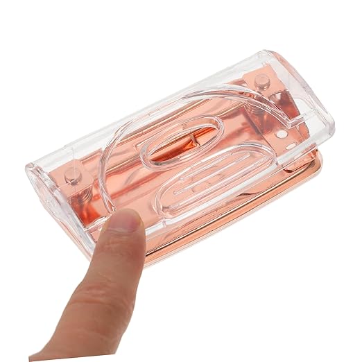 1set Cardboard Two Hole Puncher Staple Remover Transparent Office Supplies User-Friendly Design for Efficient Stapling Punching Stylish Versatile Tool for All Office Needs