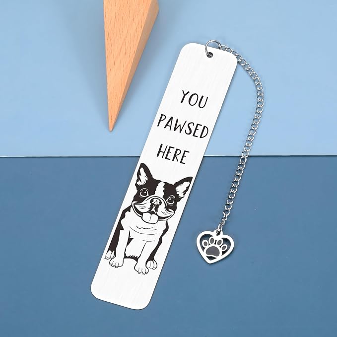 Dog Mom Gifts for Women, Boston Terrier Gifts, Vet Tech Veterinary, Dog Lovers for Women, Book Club Themed for Readers Book Lovers Men, Bookish Dad Christmas
