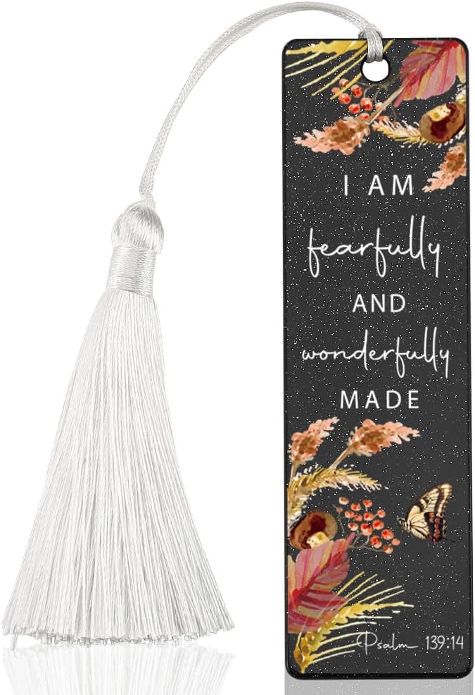 Christian Self - Worth Bookmark, Encouraging Gift for Believers, Empowering Gift for Spiritual Readers, Spiritual Bookish Present, Unique Floral & Scripture Design Bookmark, WCB57