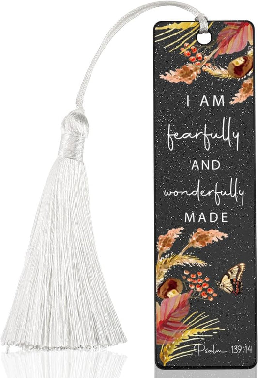 Christian Self - Worth Bookmark, Encouraging Gift for Believers, Empowering Gift for Spiritual Readers, Spiritual Bookish Present, Unique Floral & Scripture Design Bookmark, WCB57