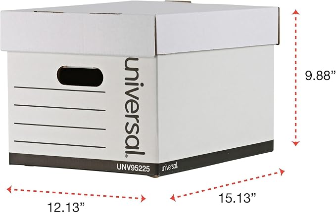 Universal One Automatic File Box, 12 x 15 x 10" (95225)