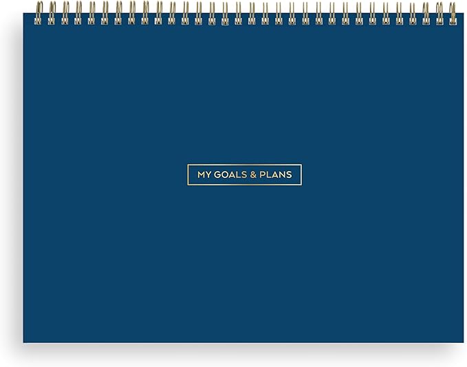 Blue Sky Weekly Planner Pad 300g Cardboard, Undated Weekly Safety Wirebound Top Bound (Navy, 12" x 9")