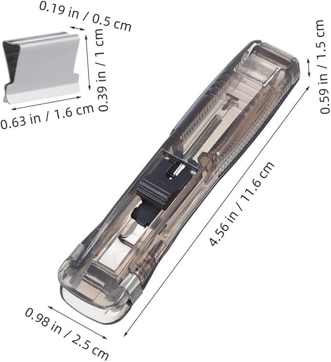 Reusable Paper Stapler with 2 Desktop Staplers and 200pcs Refill Clips, Paper Clip Dispenser for Office and Home Document Binding and Filing