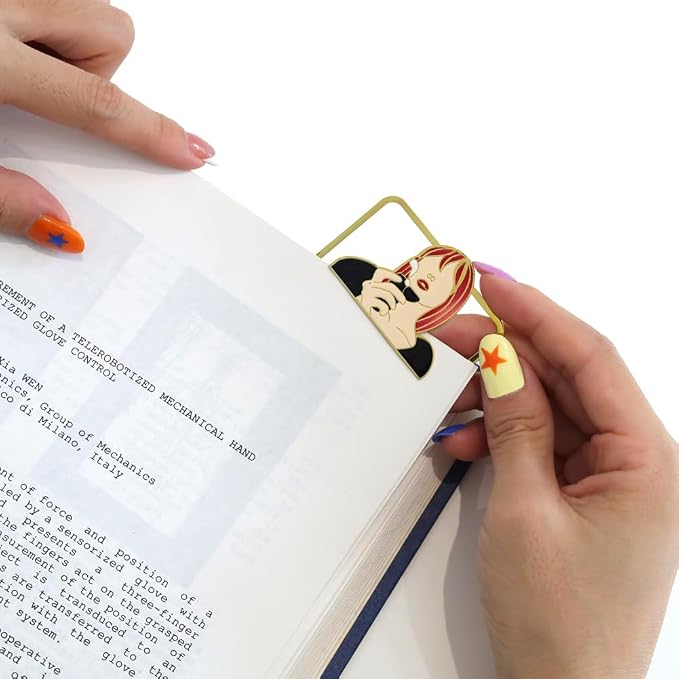 Nikolle 4Pcs Metal Bookmark, Metal Bookmarks for Book Lovers, Novel Books Reading Supplies, Gifts for Fans