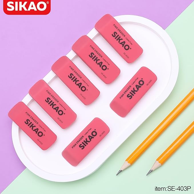 Erasers, 120 Pack Pink Pencil Erasers for Kids, Beveled Non-Smudge Erasers for Pencils, Latex-Free for Pencils, Rubber for Classroom Teachers, Art Drawing & School Supplies
