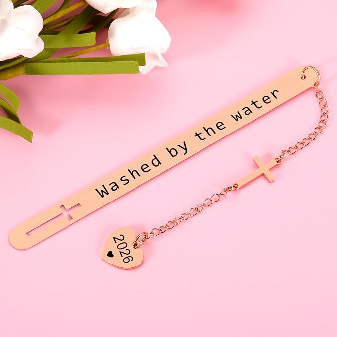 Baptism Gifts for Girls Boys 2026 Christian Bookmark Gifts for Teens Baptism Christening Gift for Godchild Goddaughter Godson Baby Girl Adult Baptism Gift for Women