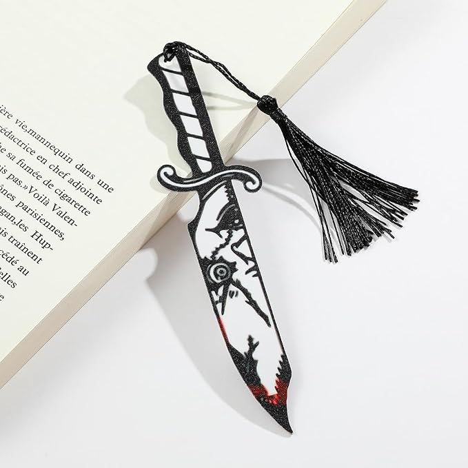 Horror Halloween Acrylic Bookmark for Women Spooky Novel Lovers Reading Accessories Student Study Stationery Halloween Gift for Men Women (5Pcs)