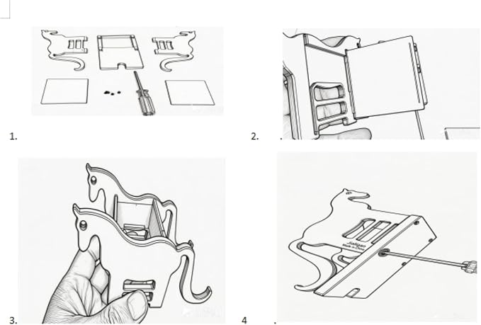 Horse-Shaped Pen Holder, All-aluminium. Multifunctional Metal stand.Book/Tablet/Phone Display Shelf, Decorative Office & Home Decor, Unique Gift Idea.