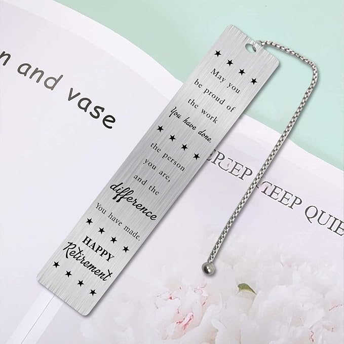Jzxwan Retirement Gifts for Women Men 2025, Happy Retirement Bookmark for Coworker Librarian Teachers Nurses Mom Friends, Retired Gift