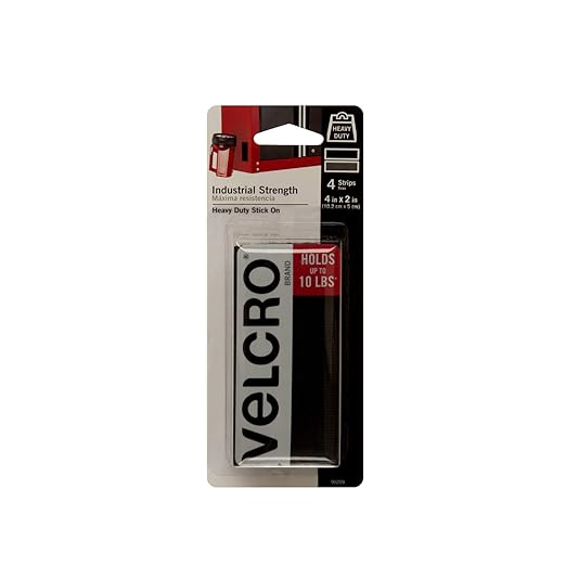 VELCRO Brand Extreme Outdoor Heavy Duty Tape | 10Ft x 1 in | Holds 15 lbs | Black with Stick on Adhesive - 91843 & Heavy Duty Fasteners | 4x2 Inch Strips 4 Sets | Holds 10 lbs, 90209