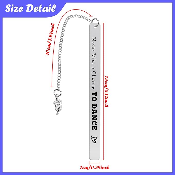 Dancer Gifts Dancer Bookmarks Dance Team Gifts Dance Inspirational Gifts Encouragement Gift for Dance Lovers Daughter Friends Sister Ballet Tap Jazz Modern Lyrical Hip Hop Contemporary Dancer Gifts