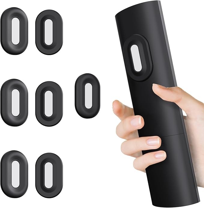 Magnetic Remote Control Holder Wall Mount Self-Adhesive, 6 Pack Upgraded Silicone Remote Organizer Storage Wall Holder for Home Office TV, Fan and Air Conditioner Remote Control Black