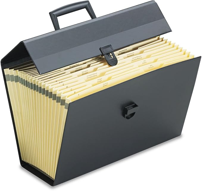 Pendaflex Portafile Expanding Organizer, 15 1/8" x 10 5/8", Black (01156) (Pack of 6)