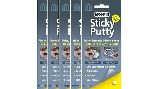 15oz Sticky Putty- Reusable Museum & Gallery Quality Adhesive Putty - Won't Dry Out, Repsitionabe (5x3oz Pack)
