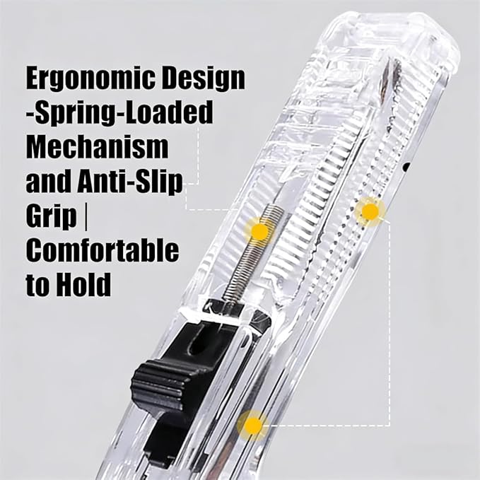 2pake Portable Binder Clip Stapler, Includes 100 Reusable Clips, Handheld Paper Clam Clip Dispenser for Home, School, Desk Office (Mix1)