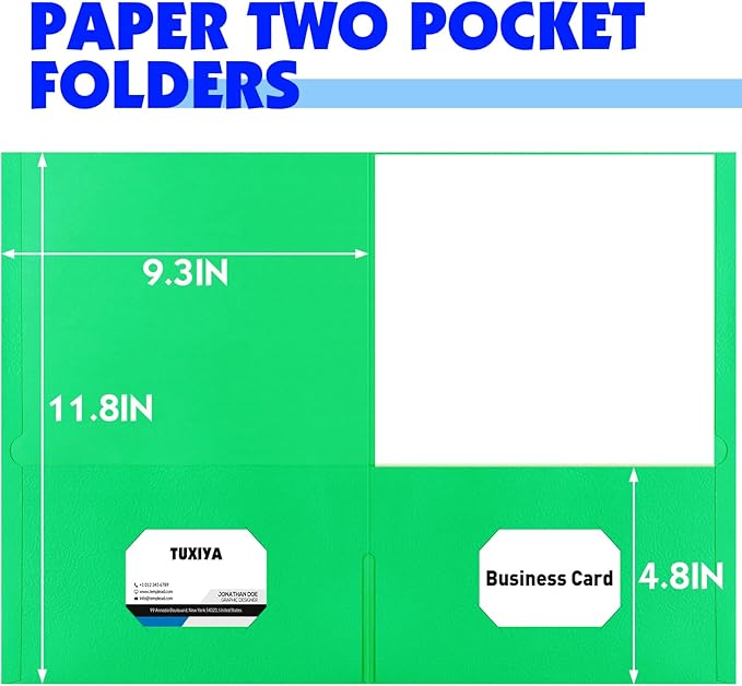 Two Pocket Folders, 60 Pack Paper Folders with Pockets, Assorted 10 Colors, Letter Size Paper Folder, Thick Textured Paper File Folders Bulk for School, Office, Business, Home