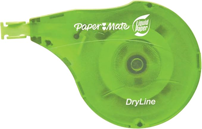 Liquid Paper Paper Mate DryLine, Extra Long Tape, Assorted Colors, 10 Count (Pack of 2)