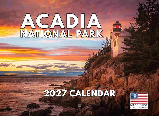 Acadia National Park Calendar 2027 Monthly Wall Calender 12 Month